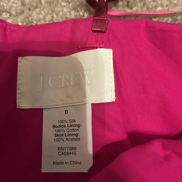 J.Crew Strapless Silk A-Line Dress. Preowned - Picture 5 of 5